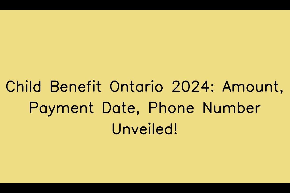 Child Benefit Ontario 2024