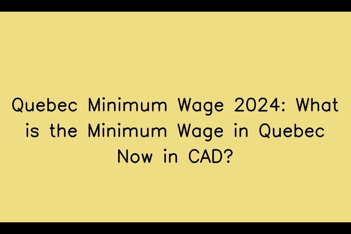 Quebec’s Latest Minimum Wage in 2024: What You Need to Know