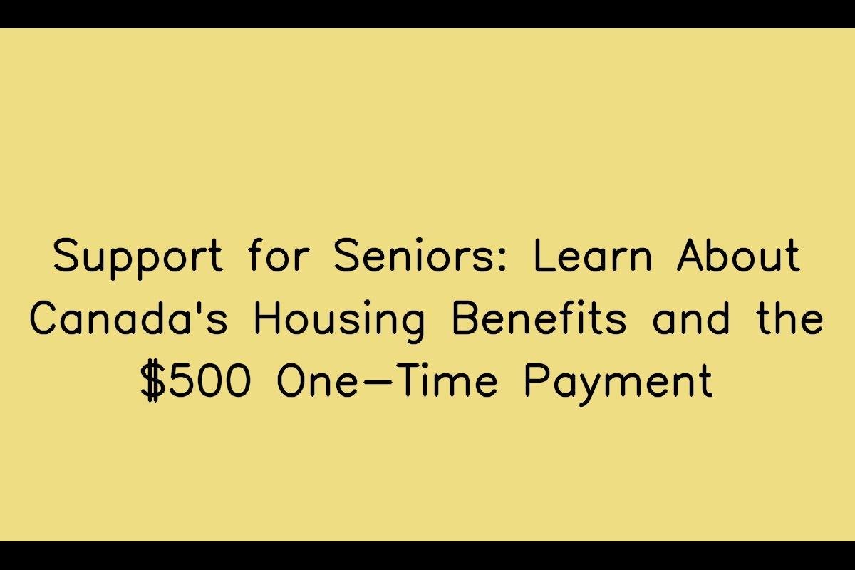 Canada Housing Benefits for Seniors